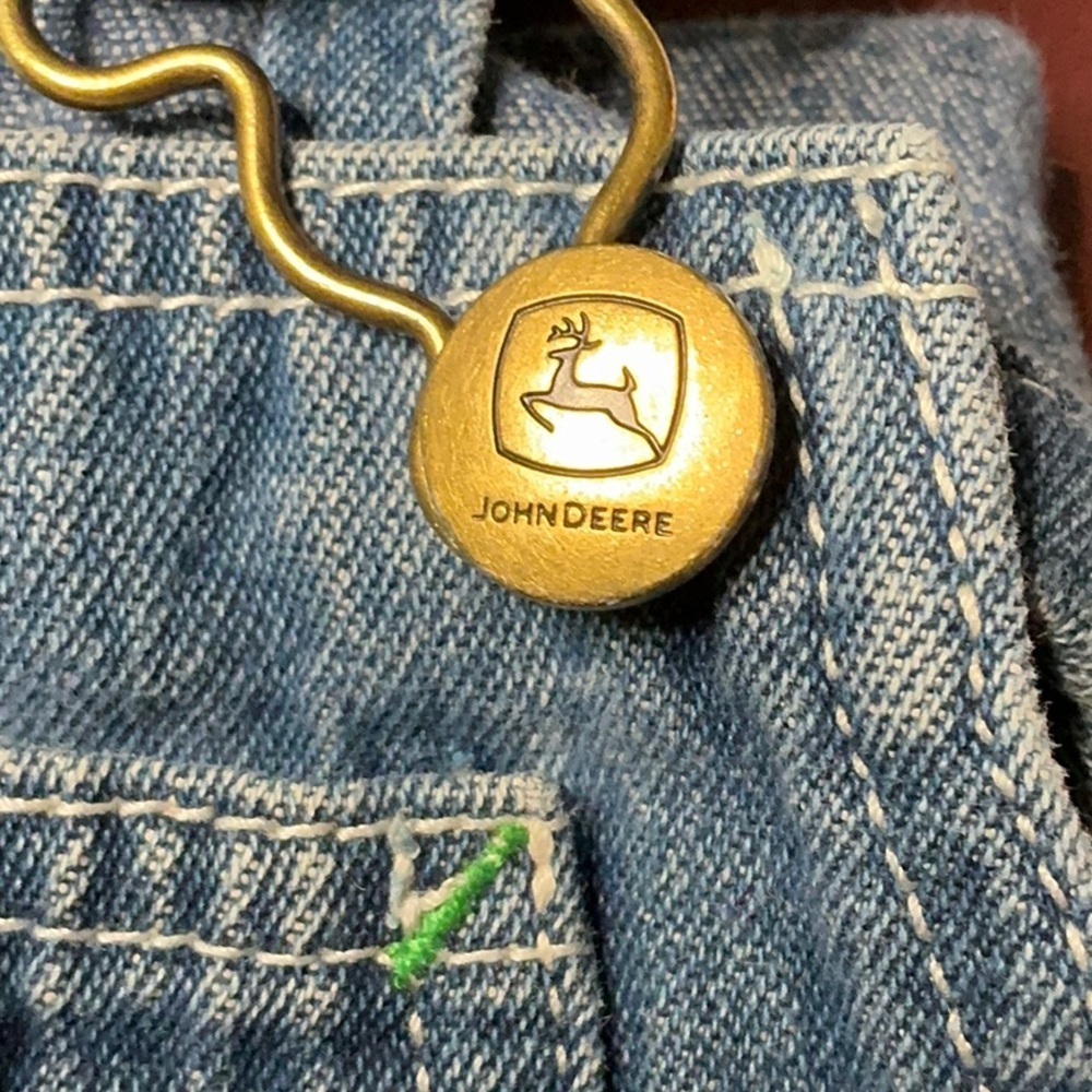 John Deere Kids Blue Denim Overalls - Picture 6 of 7
